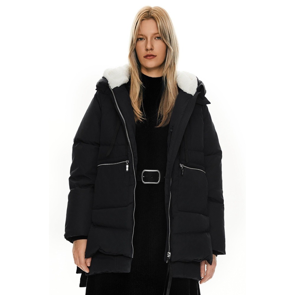 Orolay Thickened Coat‎ Size XS Black Puffer Winter Jacket 700+ Duck Down Fill